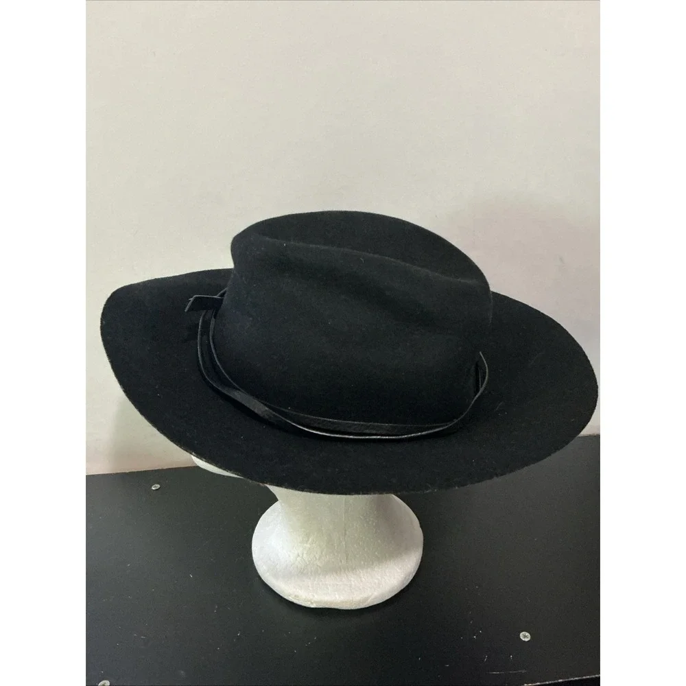 Golden Goose Wool & Leather Fedora - Black - 22